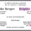 Berger Brigitte  1932-2013 Todesanzeige